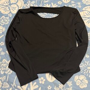 Elegant Black Long Sleeve Women's Top